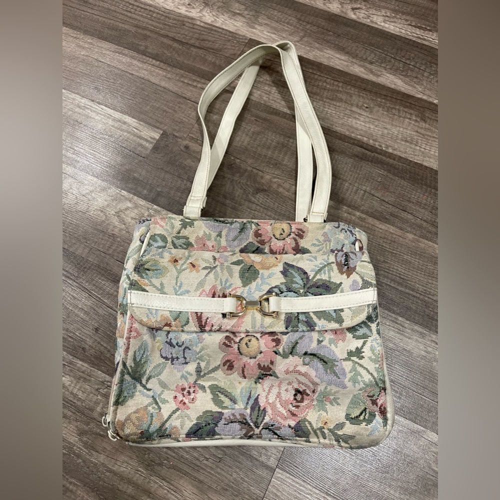 Vintage roses tapestry shoulder bag cottagecore shabby chic kawaii Lolita bag